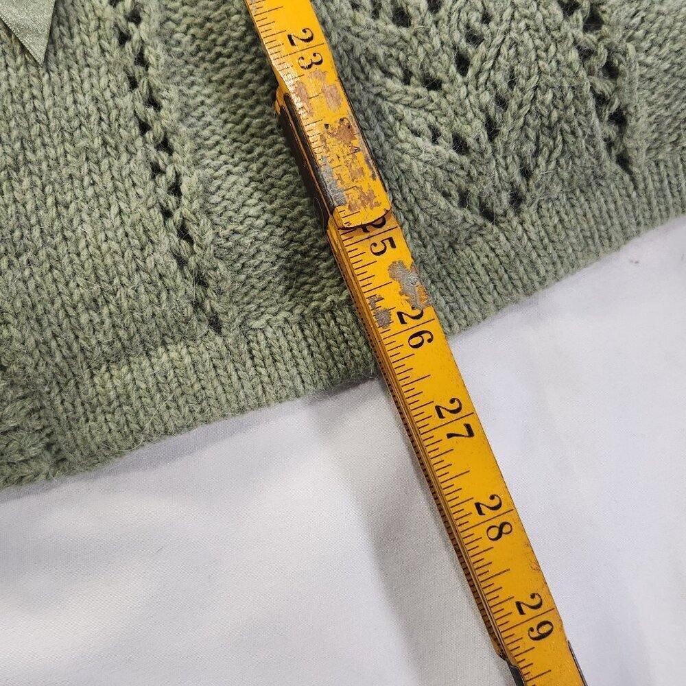 𝅺A. Gianetti angora blend open knit cardigan size Large. Lot E - Picture 3 of 7